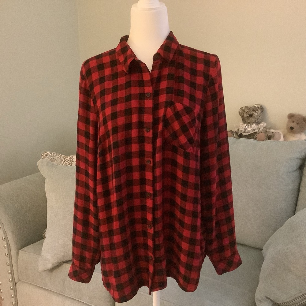 J.Jill Double cloth, button sleeve tunic